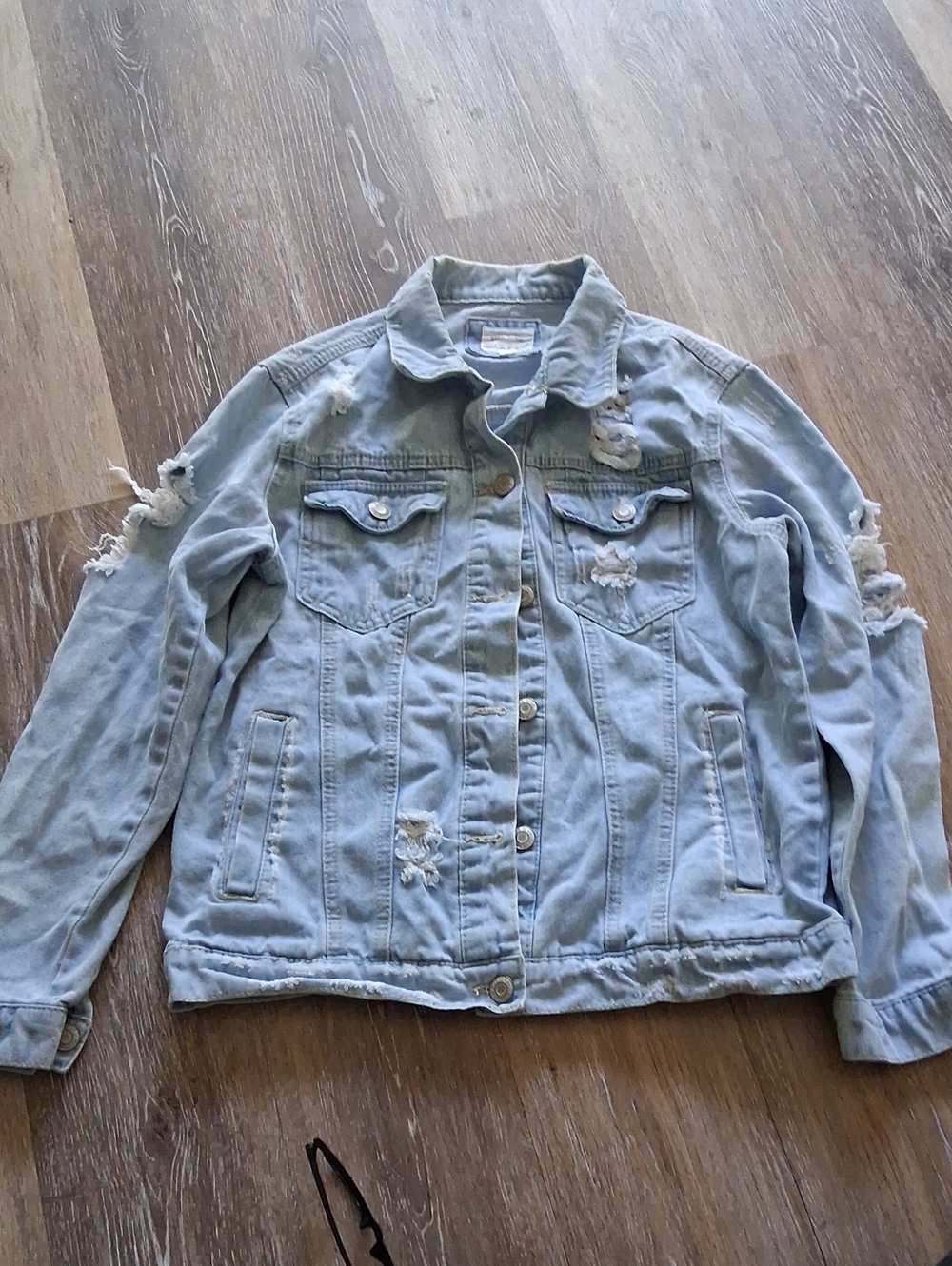 Wax Jean Light Blue Distressed Denim Jacket